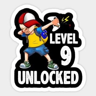 Video Gamer Dabbing Controller 9th Birthday Party Sticker